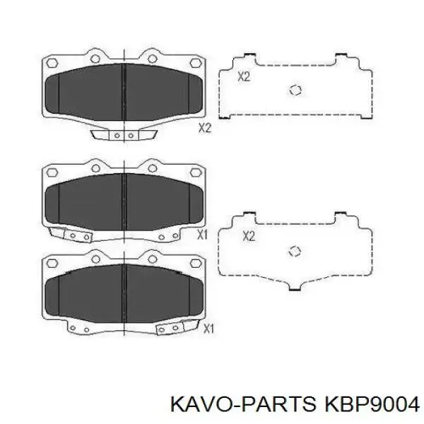 KBP-9004 Kavo Parts klocki hamulcowe przednie tarczowe