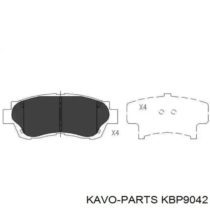 KBP-9042 Kavo Parts klocki hamulcowe przednie tarczowe