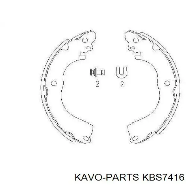 KBS7416 Kavo Parts Klocki hamulcowe tylne bębnowe