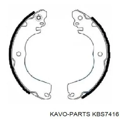 Do koszyka KBS7416 Kavo Parts Klocki hamulcowe tylne bębnowe