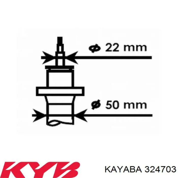 Amortyzator przedni Kayaba 324703 cena, od 59,69 USD