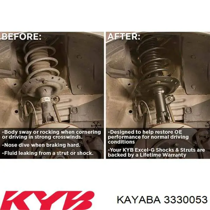 3330053 Kayaba Amortyzator przedni lewy