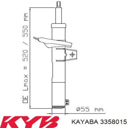 3358015 Kayaba Amortyzator przedni