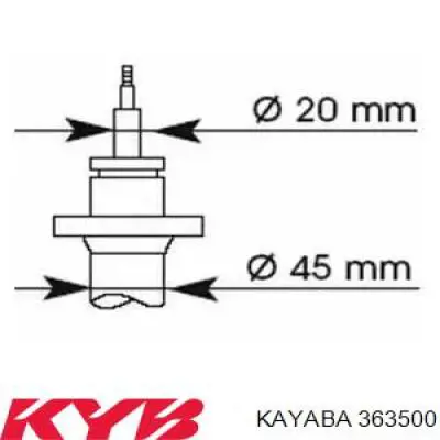 Do koszyka 363500 Kayaba Amortyzator przedni
