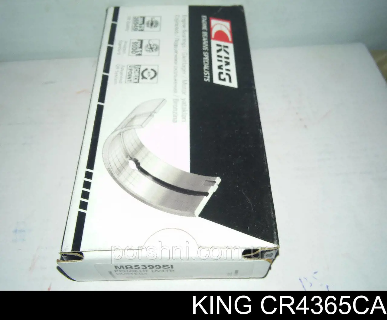 Panewki korbowodowe wału korbowego, zestaw, standardowe (STD) King CR4365CA cena, od 26,35 USD