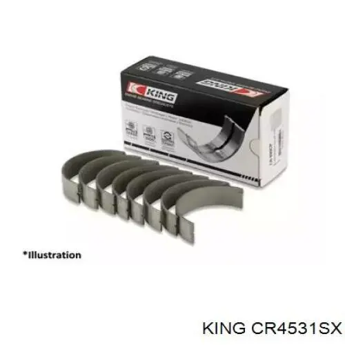 Panewki korbowodowe wału korbowego, zestaw, standardowe (STD) King CR4531SX cena, od 9,97 USD