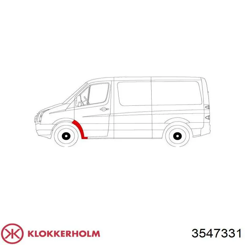 3547331 Klokkerholm Zestaw naprawczy błotnika przedniego lewego
