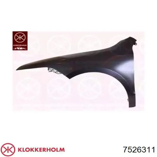 7526311 Klokkerholm Błotnik przedni lewy