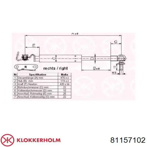 Amortyzator klapy bagażnika (3/5 drzwi-tylnych) Toyota 6895080054 cena, od 44,69 USD