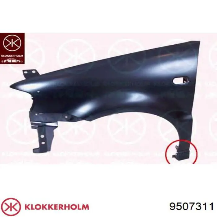 Błotnik przedni lewy Klokkerholm 9507311 cena, od 57,62 USD