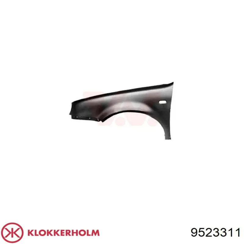 Do koszyka 9523311 Klokkerholm Błotnik przedni lewy