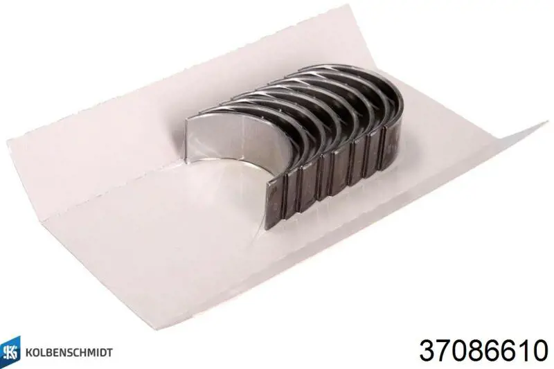 37086610 Kolbenschmidt Panewki korbowodowe wału korbowego, zestaw, 1. naprawa (+0,25)