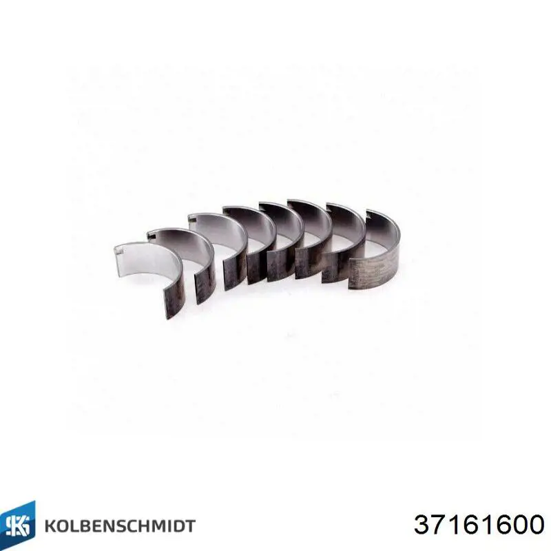 37161600 Kolbenschmidt Panewki korbowodowe wału korbowego, zestaw, standardowe (STD)