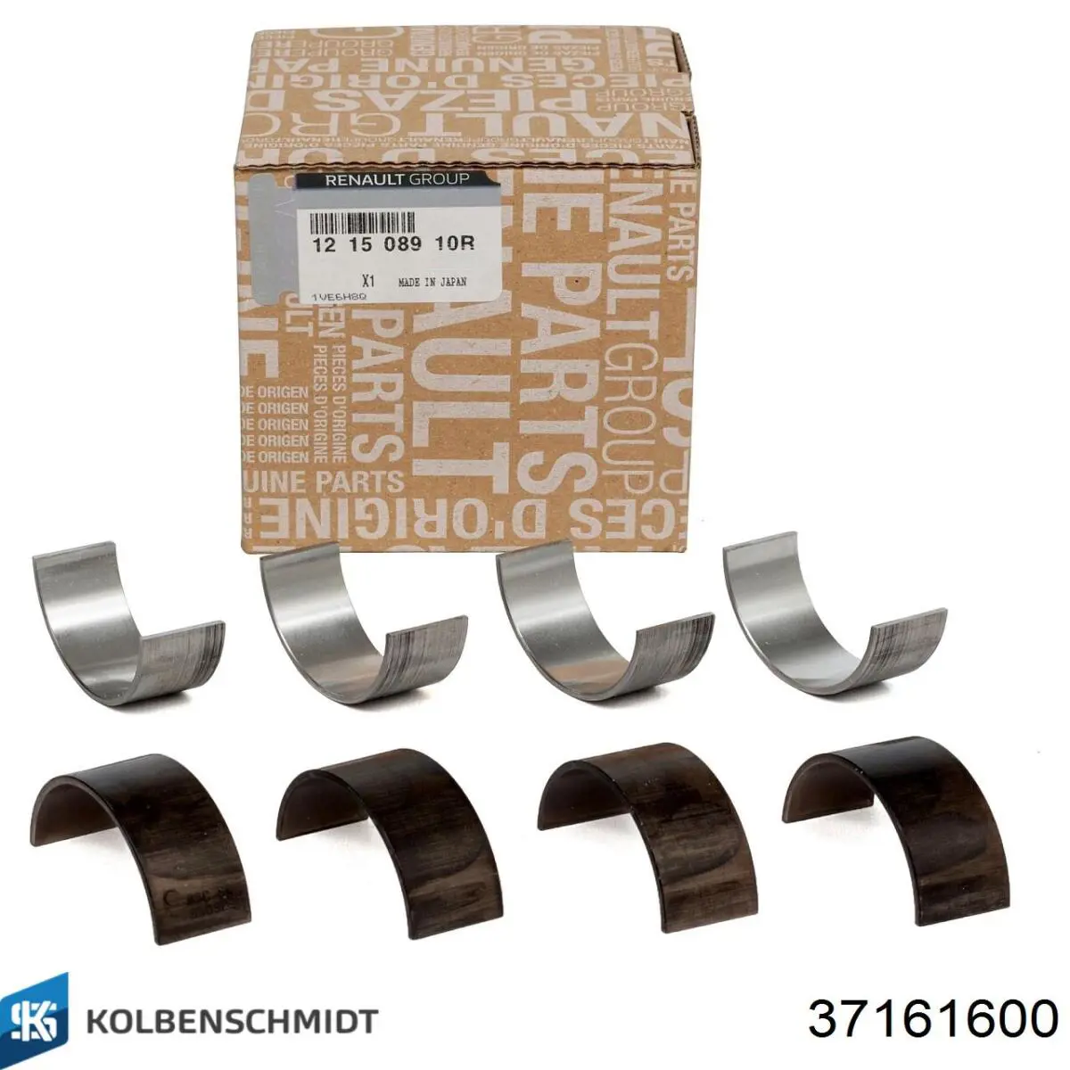 Panewki korbowodowe wału korbowego, zestaw, standardowe (STD) Kolbenschmidt 37161600 cena, od 26,87 USD