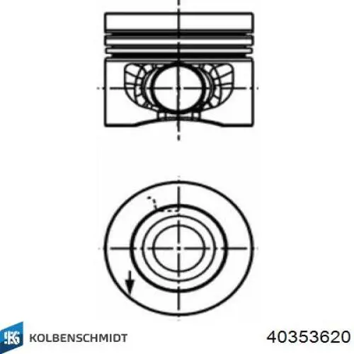 Tłok, komplet na 1 cylinder, 2. naprawa (+0,50) Kolbenschmidt 40353620 cena, od 157,99 USD