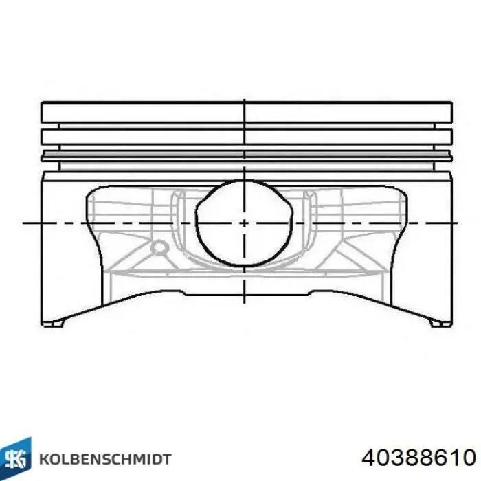 Do koszyka 40388610 Kolbenschmidt Tłok, komplet do jednego cylindru, 1. naprawa (+0,25)