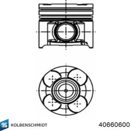 Tłok, komplet do jednego cylindru, STD Kolbenschmidt 40660600 cena, od 133,32 USD