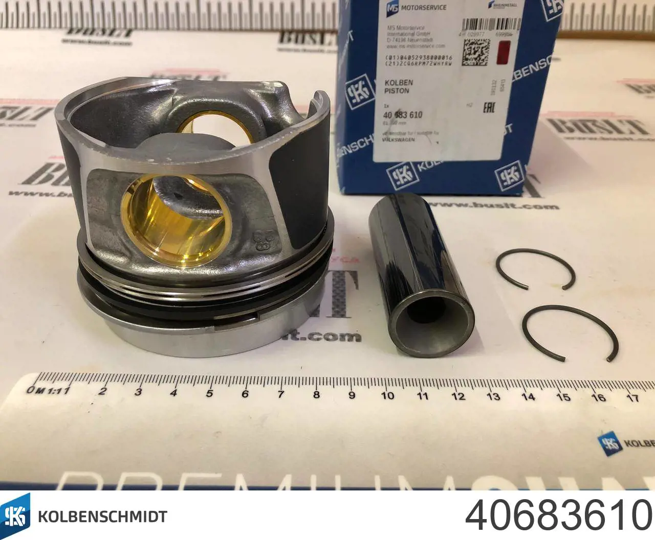 Tłok, komplet do jednego cylindru, 1. naprawa (+0,25) Kolbenschmidt 40683610 cena, od 186,60 USD