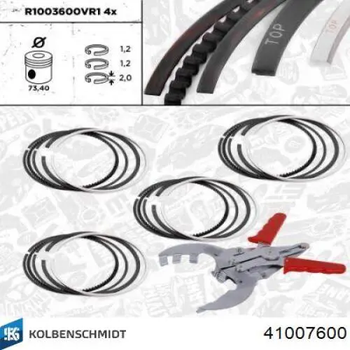 Tłok, komplet do jednego cylindru, STD Opel 55588065 cena, od 95,82 USD