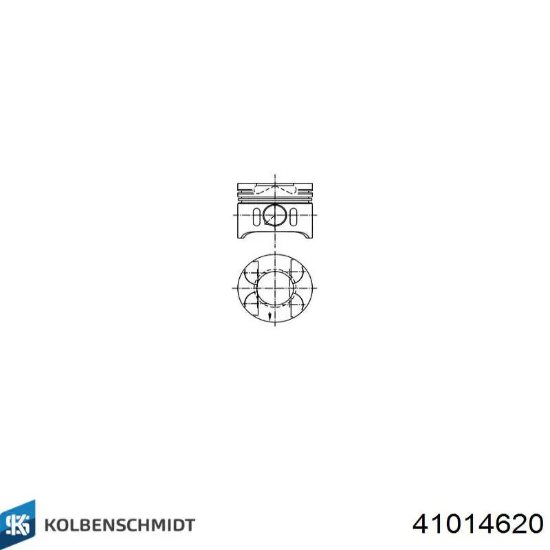 41014620 Kolbenschmidt Tłok, komplet na 1 cylinder, 3. naprawa (+0,75)