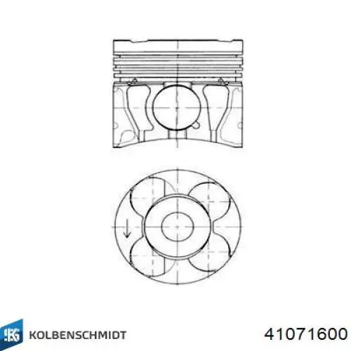 Tłok, komplet do jednego cylindru, STD Kolbenschmidt 41071600 cena, od 124,29 USD