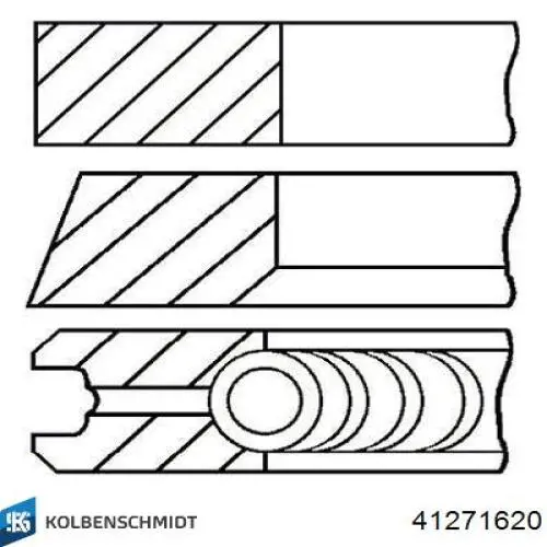 Tłok, komplet na 1 cylinder, 2. naprawa (+0,50) do Volkswagen Passat B8 3G2, CB2