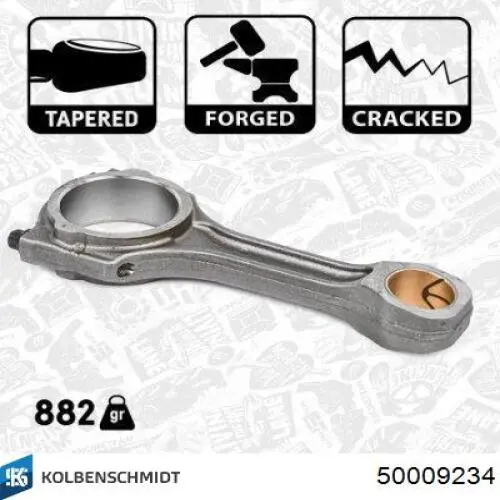 Korbowód tłoka silnika Kolbenschmidt 50009234 cena, od 91,00 USD