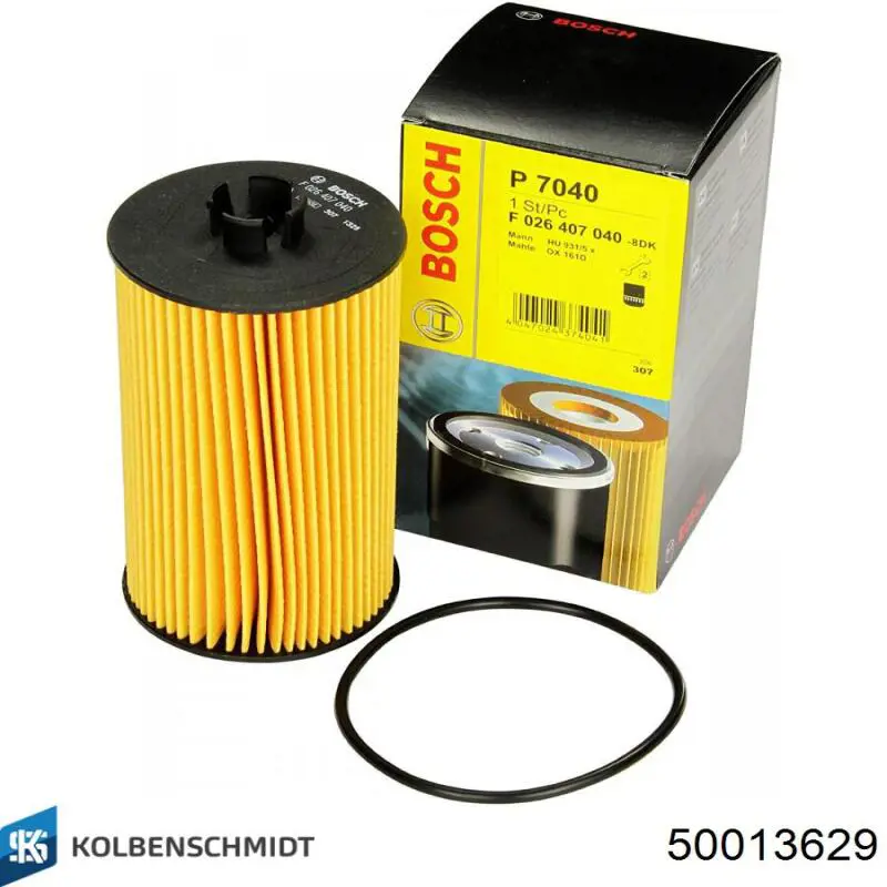 Do koszyka 50013629 Kolbenschmidt Filtr oleju