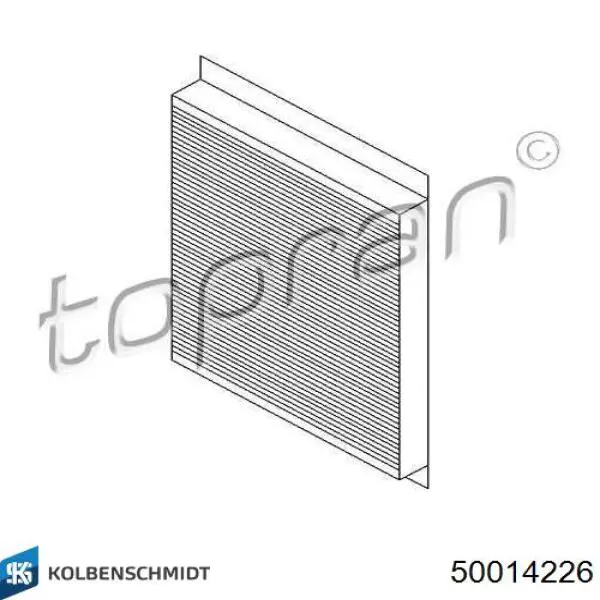 Do koszyka 50014226 Kolbenschmidt Filtr kabiny