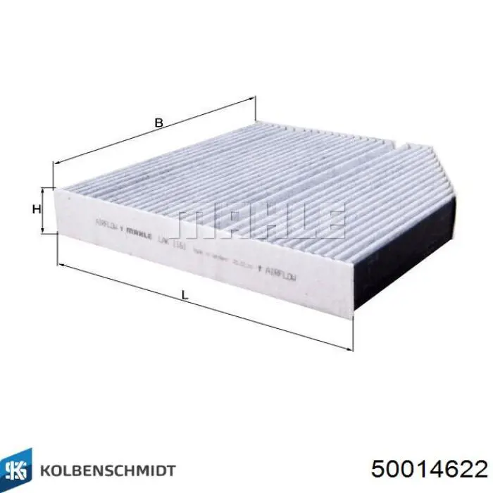 Do koszyka 50014622 Kolbenschmidt Filtr kabiny