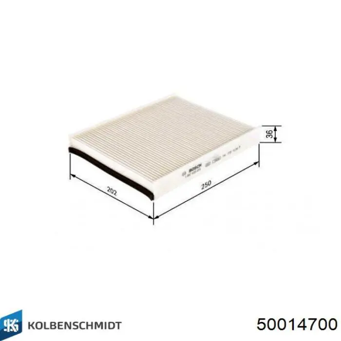Filtr kabiny Kolbenschmidt 50014700 cena, od 9,89 USD