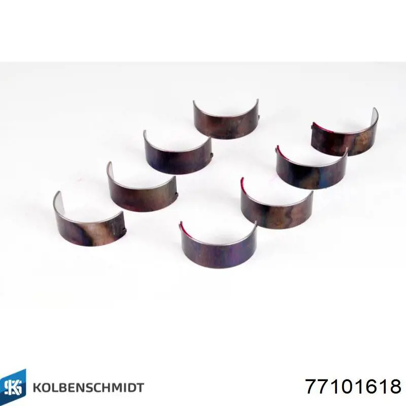 77101618 Kolbenschmidt Panewki korbowodowe wału korbowego, zestaw, 1. naprawa (+0,25)