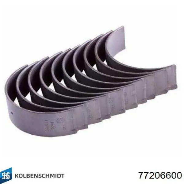 Panewki korbowodowe wału korbowego, zestaw, standardowe (STD) 77206600 Kolbenschmidt