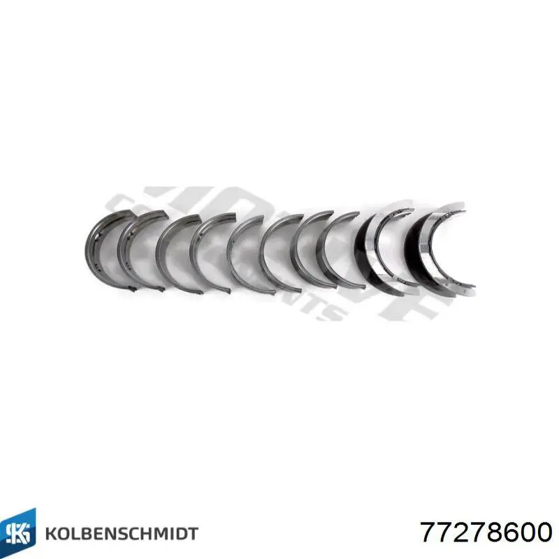 Panewki główne wału korbowego, zestaw, standardowe (STD) Kolbenschmidt 77278600 cena, od 39,06 USD