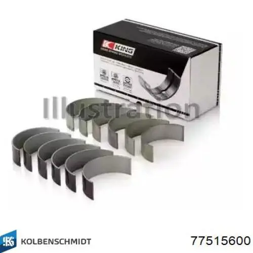 Panewki korbowodowe wału korbowego, zestaw, standardowe (STD) Kolbenschmidt 77515600 cena, od 61,44 USD