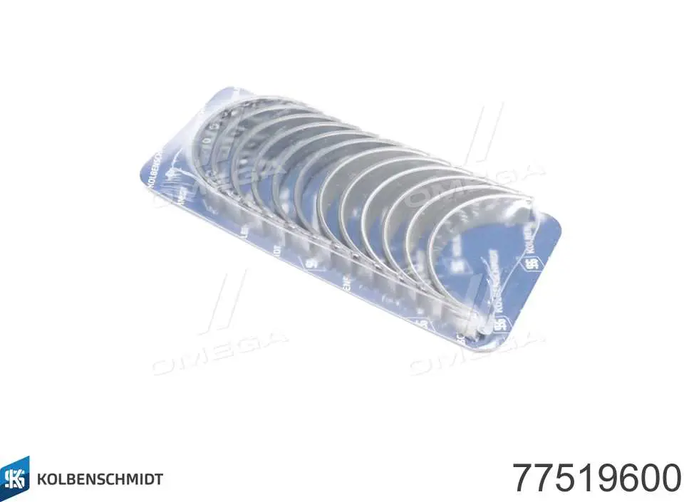 77519600 Kolbenschmidt Panewki główne wału korbowego, zestaw, standardowe (STD)