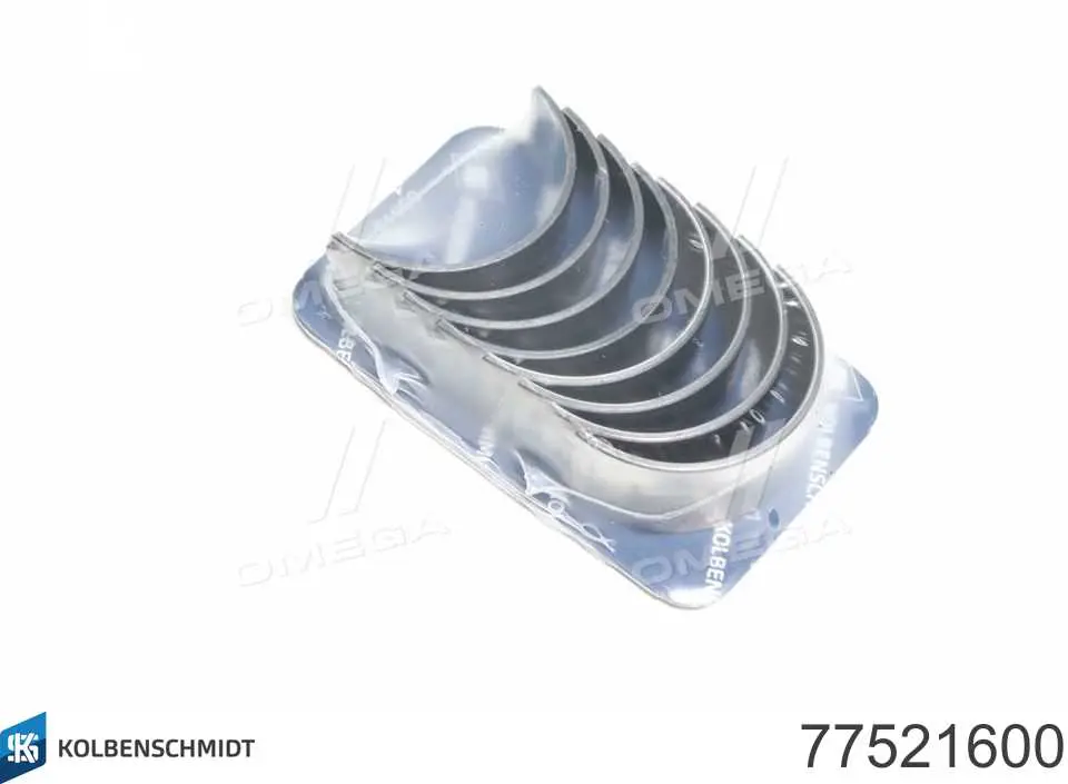 77521600 Kolbenschmidt Panewki korbowodowe wału korbowego, zestaw, standardowe (STD)