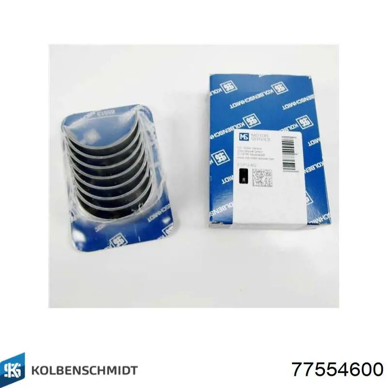77554600 Kolbenschmidt Panewki korbowodowe wału korbowego, zestaw, standardowe (STD)