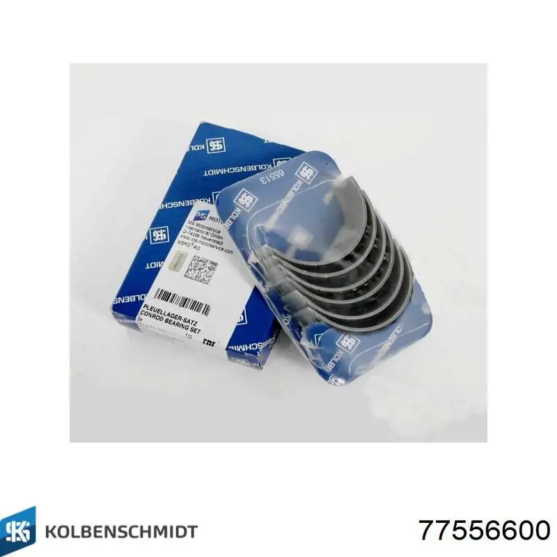 Panewki korbowodowe wału korbowego, zestaw, standardowe (STD) 77556600 Kolbenschmidt