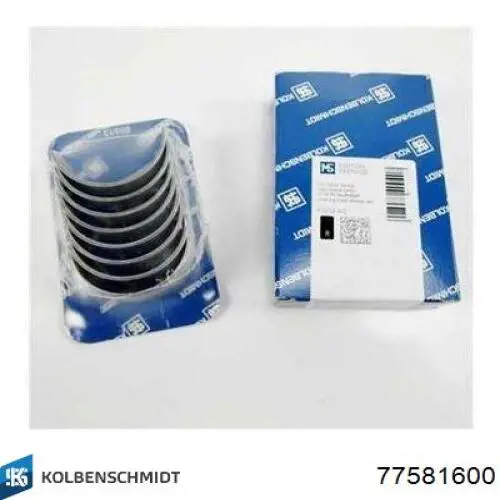 77581600 Kolbenschmidt Panewki korbowodowe wału korbowego, zestaw, standardowe (STD)