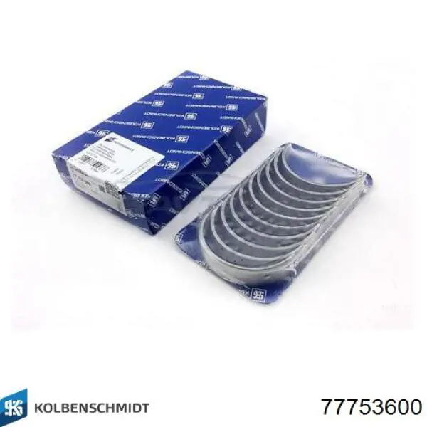 Do koszyka 77753600 Kolbenschmidt Panewki główne wału korbowego, zestaw, standardowe (STD)