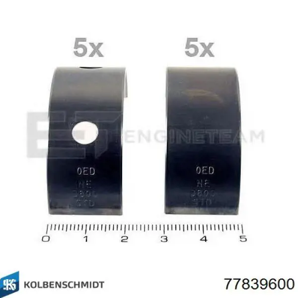 Panewki główne wału korbowego, zestaw, standardowe (STD) Kolbenschmidt 77839600 cena, od 21,97 USD