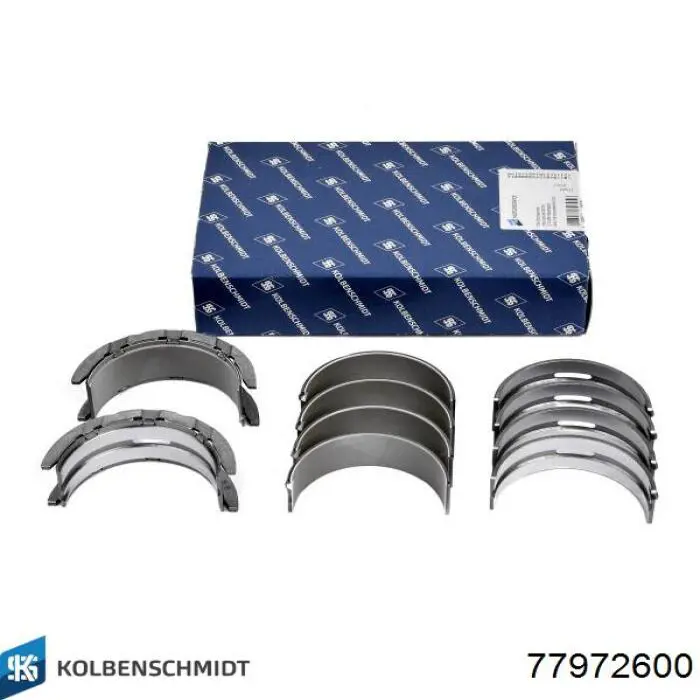 Panewki korbowodowe wału korbowego, zestaw, standardowe (STD) Kolbenschmidt 77972600