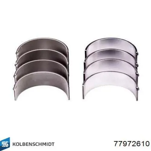 Panewki korbowodowe wału korbowego, zestaw, 1. naprawa (+0,25) Kolbenschmidt 77972610