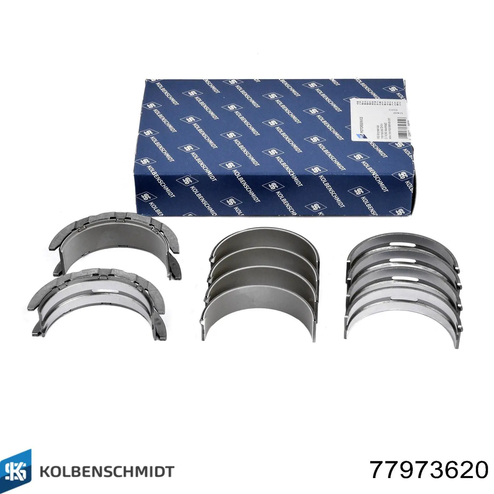 Panewki główne wału korbowego, zestaw, 2. naprawa (+0,50) Kolbenschmidt 77973620 cena, od 141,91 USD