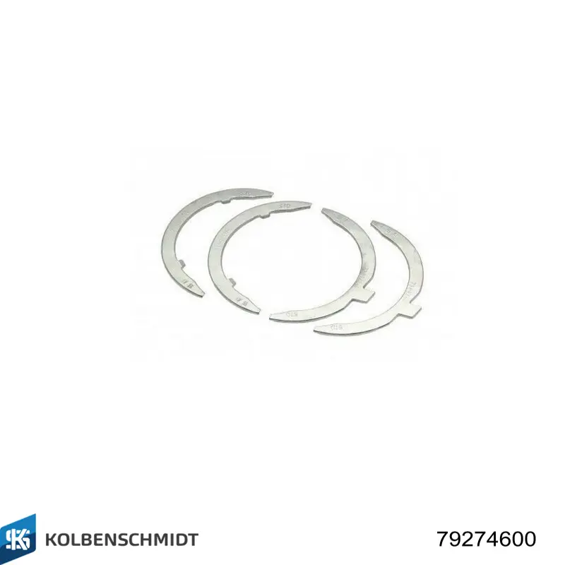79274600 Kolbenschmidt Półpierścień oporowy wału korbowego, STD, zestaw