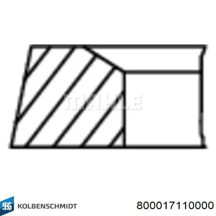 800017110000 Kolbenschmidt Pierścienie tłokowe na 1 cylinder, STD.