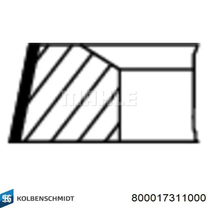 Pierścienie tłokowe na 1 cylinder, STD. 8910480000 NE/NPR