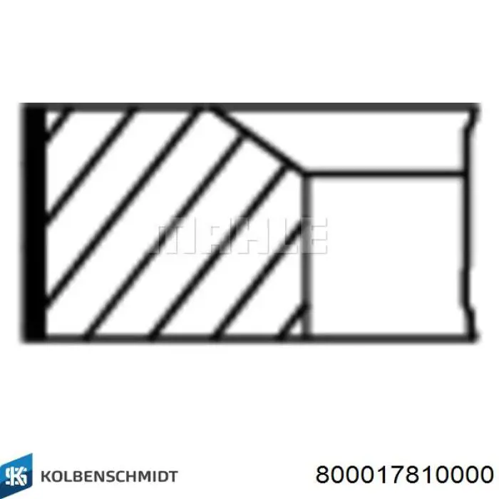 800017810000 Kolbenschmidt Pierścienie tłokowe na 1 cylinder, STD.