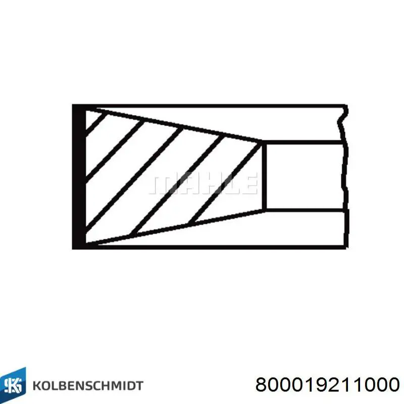 800019211000 Kolbenschmidt Pierścienie tłokowe na 1 cylinder, STD.